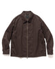 YOKE Front Zip Shirt Blouson Top Brown, Outerwear