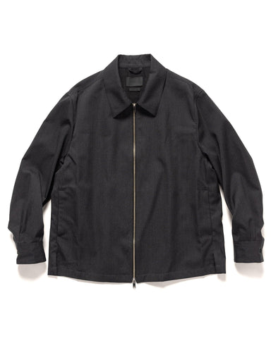 YOKE Front Zip Shirt Blouson Charcoal, Outerwear