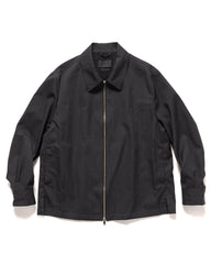 YOKE Front Zip Shirt Blouson Charcoal, Outerwear