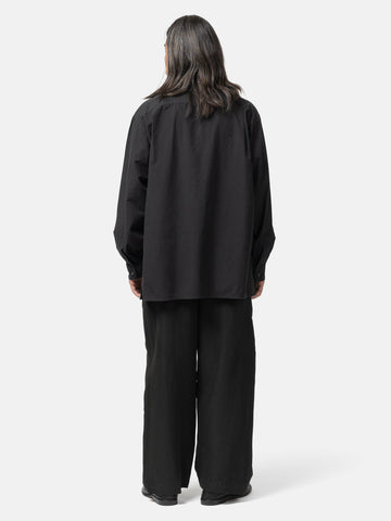 YOKE Garment-dyed Shirt Jacket Carbon Black, Shirts