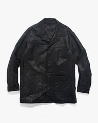 YOKE Goat Leather Car Coat Black, Outerwear