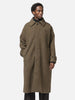 YOKE Herinbone Bonding Tweed Big Balmacaan Coat Olive, Coats