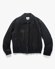 YOKE Leather Zip Blouson Black, Outerwear