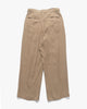 YOKE Linen Acetate Front Gather Wide Trousers Beige, Bottoms