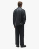 YOKE Linen Acetate Front Gather Wide Trousers Black, Bottoms