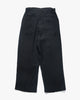 YOKE Linen Acetate Front Gather Wide Trousers Black, Bottoms