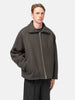 YOKE Melton Stand Collar Zip Blouson Dark Olive, Jackets