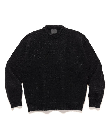 YOKE Nylon Tape Covering Wool Sweater Black, Sweaters