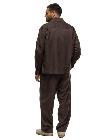 YOKE Rayon Cotton Easy Pants Brown, Bottoms