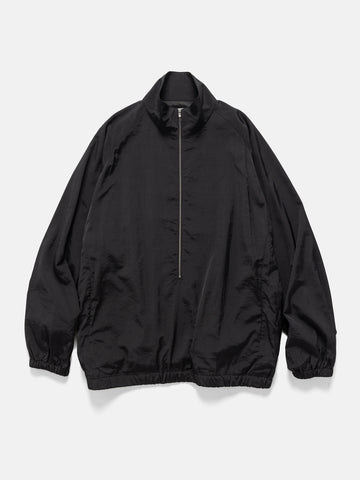 YOKE Silk Nylon 3/4 Zip Pullover Black, Jackets