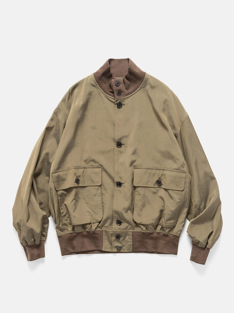 YOKE Silk Nylon Driving Blouson Khaki, Jackets