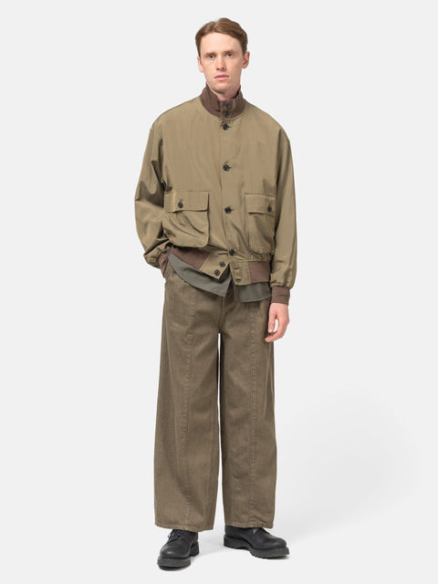 YOKE Silk Nylon Driving Blouson Khaki, Jackets