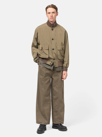 YOKE Silk Nylon Driving Blouson Khaki, Jackets