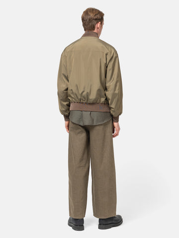 YOKE Silk Nylon Driving Blouson Khaki, Jackets