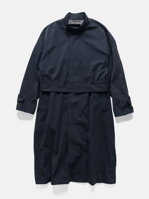 YOKE Stand Collar Over Coat Dark Navy, Coats