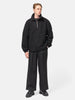YOKE Wool Fleece Half Zip Pullover Black, Fleece