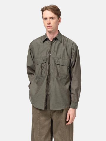YOKE Wool Nylon Work Shirt Olive, Shirts