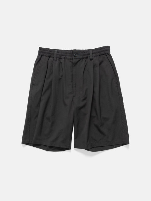 YOKE Wool Washer Tropical 2Pleated Easy Shorts Carbon, Shorts