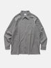 YOKE Wool Washer Tropical Zip Shirt Gray, Shirts