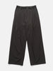 YOKE Wool Washer Twill 2Pleated Wide-Leg Easy Trousers Brown, Trousers