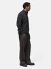 YOKE Wool Washer Twill 2Pleated Wide-Leg Easy Trousers Brown, Trousers