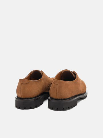 rear view of YUKETEN Wadaken Mil Spec U Tip Oxford Tosca Snuff