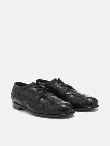 Yuketen Weaved Blucher Nappa Black, Shoes