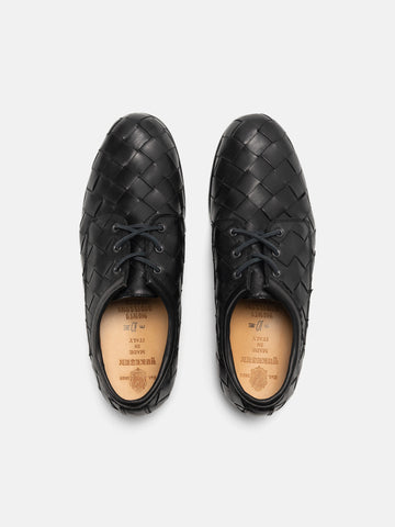 Yuketen Weaved Blucher Nappa Black, Shoes