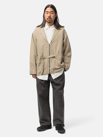 barbell object Belted Jacket Beige, Jackets