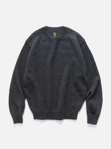 Batoner Pure Mohair Crew Neck Charcoal Blue, Sweaters