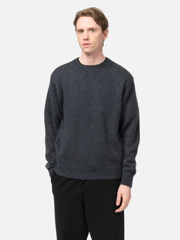 Batoner Pure Mohair Crew Neck Charcoal Blue, Sweaters
