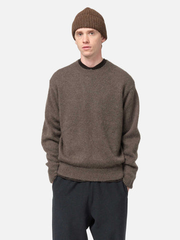 Batoner Pure Mohair Crew Neck Olive, Sweaters