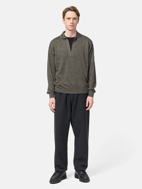 Batoner Ramie Wool Skipper Olive, Sweaters
