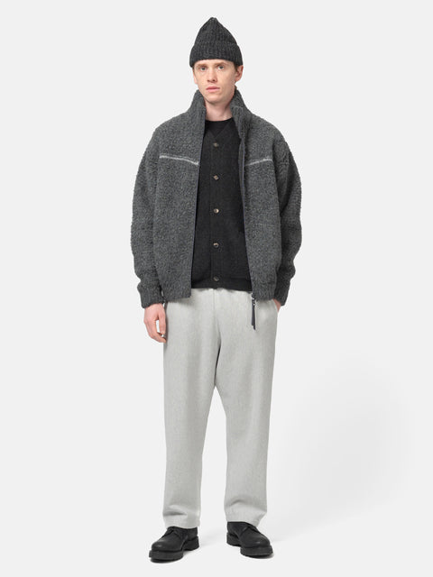 Batoner Shetland Boa Zip Up Blouson Gray, Jackets