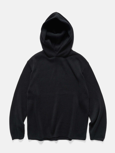 Batoner Solid Wool Rib Pull Parker Black, Hoodies