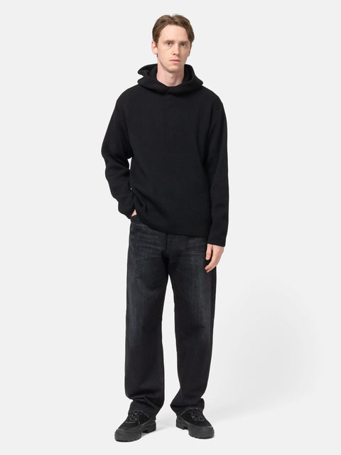Batoner Solid Wool Rib Pull Parker Black, Hoodies