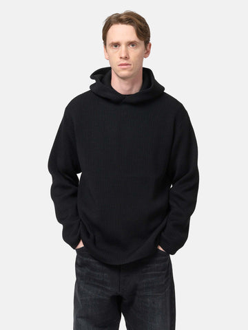 Batoner Solid Wool Rib Pull Parker Black, Hoodies