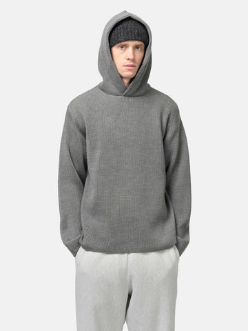 Batoner Solid Wool Rib Pull Parker Merange Gray, Hoodies
