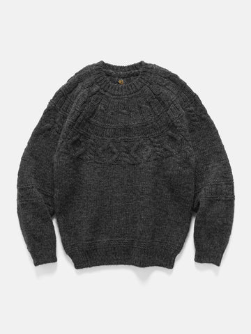 Batoner Spread Alan Crew Neck Charcoal, Sweaters