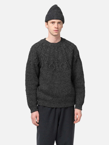 Batoner Spread Alan Crew Neck Charcoal, Sweaters