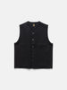 Batoner Ultra Twist Wool Milano Rib Vest Black, Vests