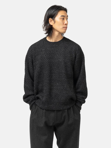 blurhms Baby Alpaca Knit P/O Melange Black, Sweaters