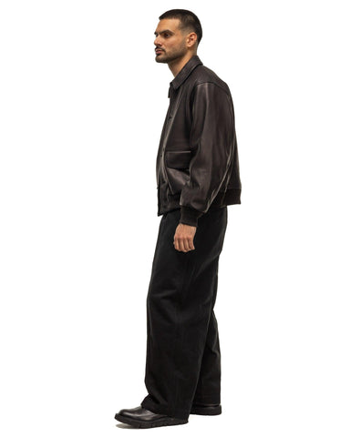 blurhms Brushed Twill Belted Trousers Black, Bottoms