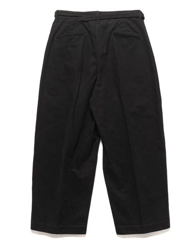 blurhms Brushed Twill Belted Trousers Black, Bottoms