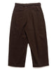 blurhms Brushed Twill Belted Trousers Chocolate, Bottoms