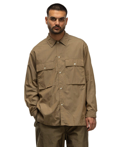 blurhms Chambray Military Shirt Olive Beige, Shirts