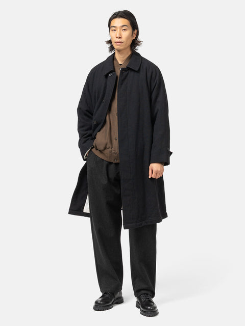 blurhms Classic Wool Balmacaan Coat Black Navy, Coats