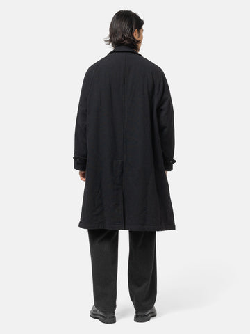 blurhms Classic Wool Balmacaan Coat Black Navy, Coats