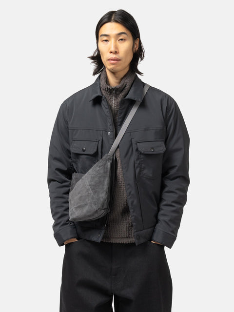 hobo Azuma Shoulder Bag S Pig Suede Charcoal, Shoulder Bags