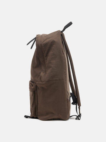 Side view of the HOBO Backpack 22L Nylon Oxford Onibegie Dyed Brown